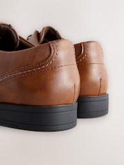 Tan Brown Standard Fit Brogue Shoes - Image 7 of 7