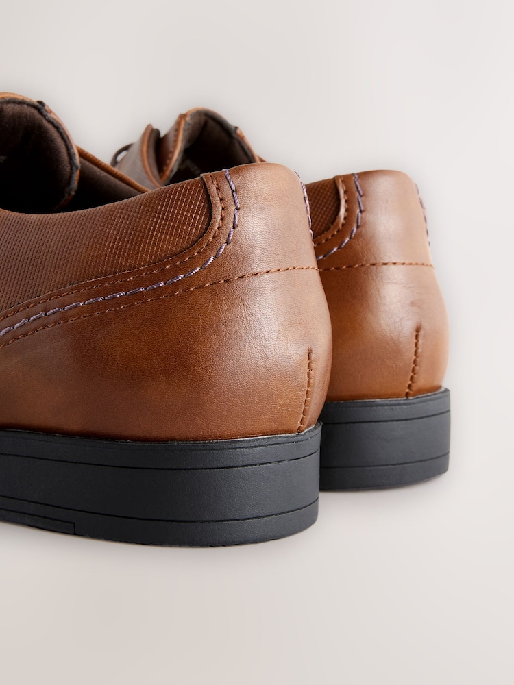 Tan Brown Standard Fit Brogue Shoes - Image 7 of 7