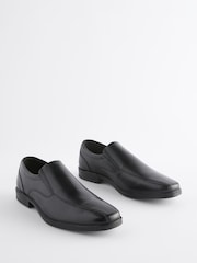 Negro - Corte ancho - Zapatos sin cierres con paneles de cuero - Imagen 2 de 6