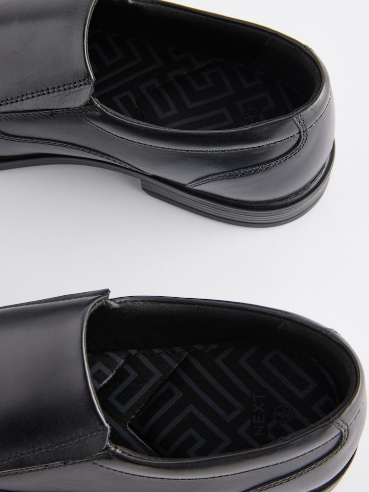 Negro - Corte ancho - Zapatos sin cierres con paneles de cuero - Imagen 6 de 6