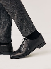 Negro - Corte ancho - Zapatos oxford de cuero - Imagen 1 de 4