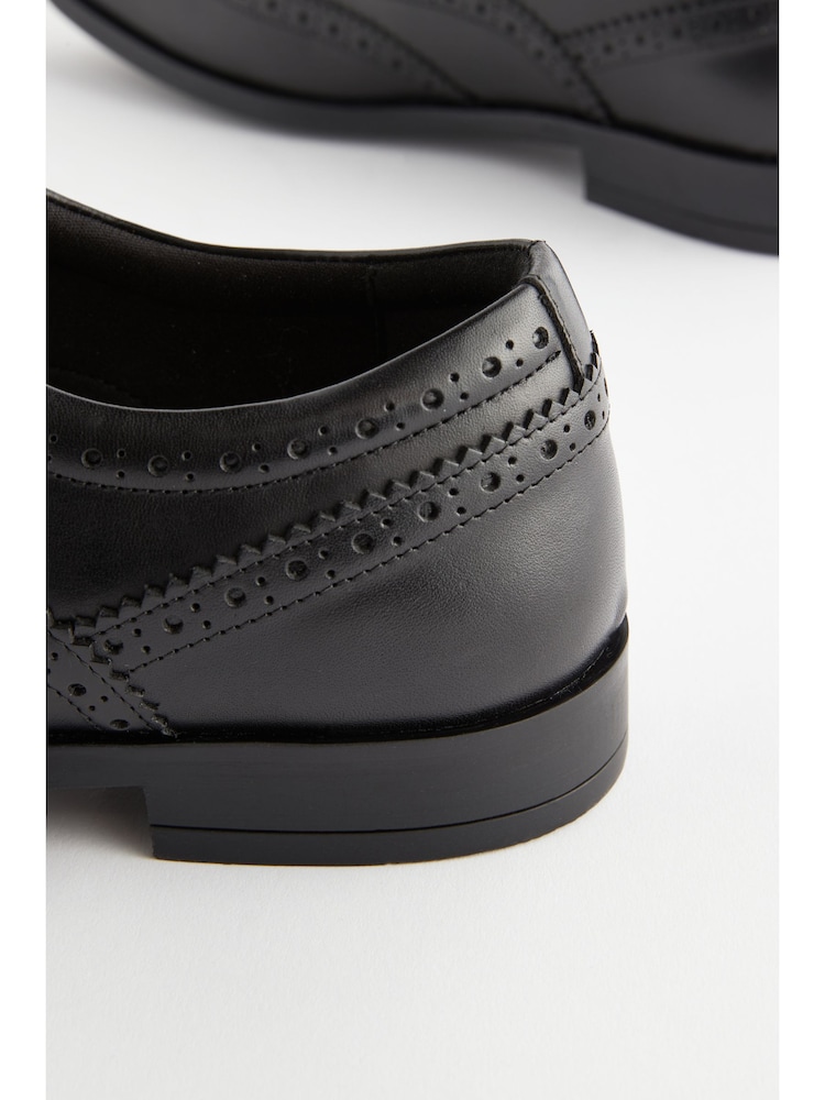 Negro - Corte ancho - Zapatos oxford de cuero - Imagen 2 de 4