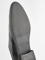 Negro - Corte ancho - Zapatos oxford de cuero - Imagen 3 de 4