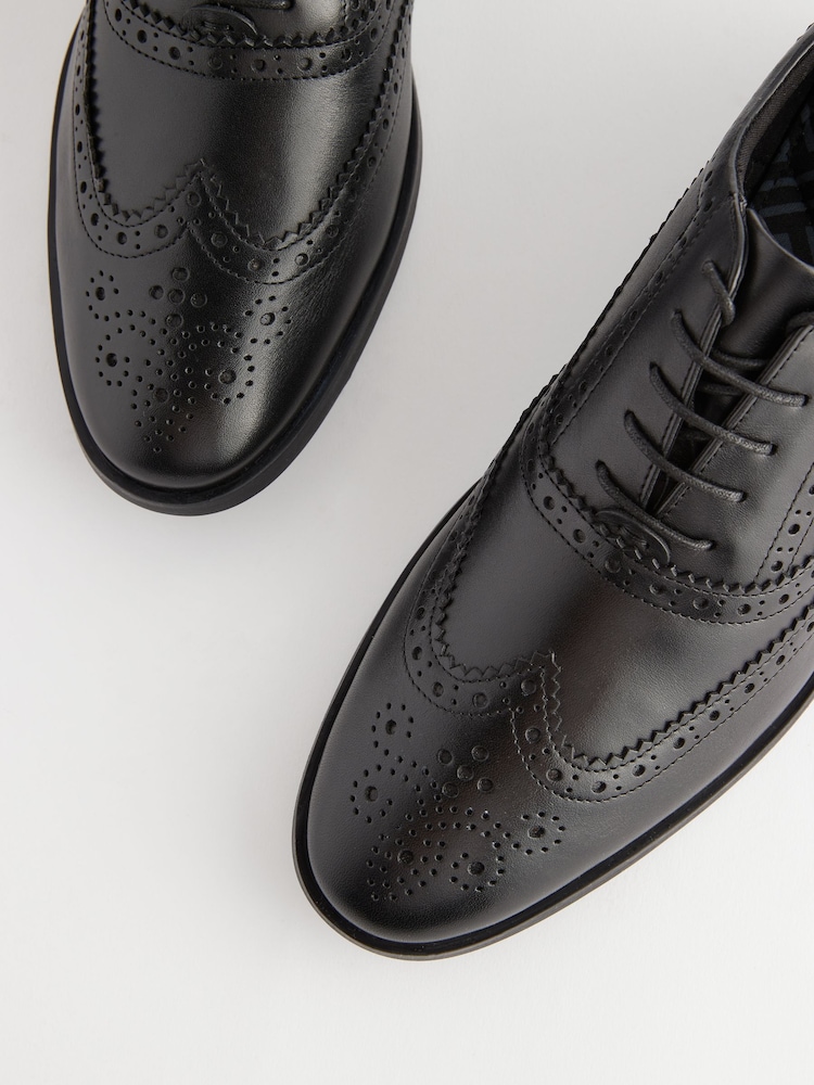 Negro - Corte ancho - Zapatos oxford de cuero - Imagen 4 de 4