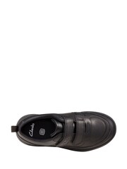 Clarks Black Multi Fit Leather Scape Flare Kids Shoes - Image 6 of 7