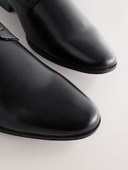 Black Wide Fit Derby Lace-Up Shoes - Image 5 of 7