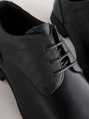 Black Wide Fit Derby Lace-Up Shoes - Image 6 of 7