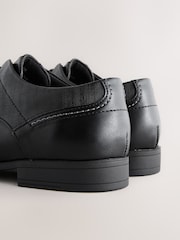 Black Wide Fit Derby Lace-Up Shoes - Image 7 of 7