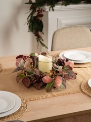 Scottish Everlastings Ltd Green Seasonal Foliage Candle Holder - Image 1 of 3
