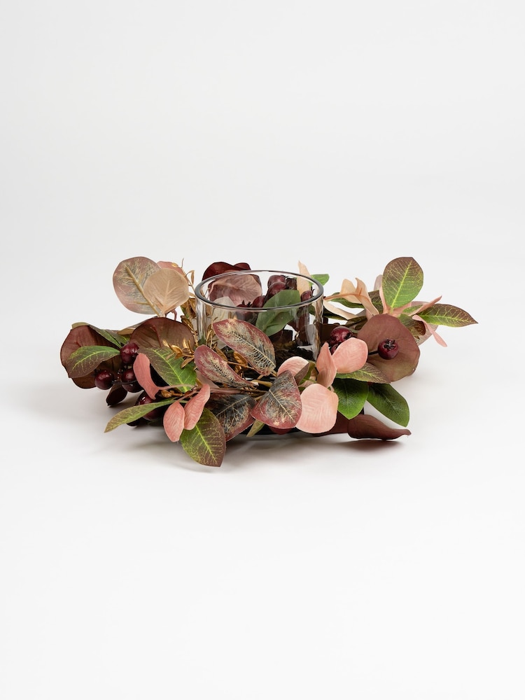 Scottish Everlastings Ltd Green Seasonal Foliage Candle Holder - Image 2 of 3