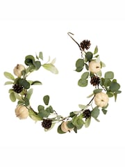 Scottish Everlastings Ltd Green Artificial Pumpkin/Eucalyptus Garland - Image 2 of 3
