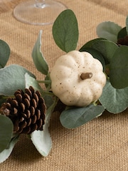 Scottish Everlastings Ltd Green Artificial Pumpkin/Eucalyptus Garland - Image 3 of 3