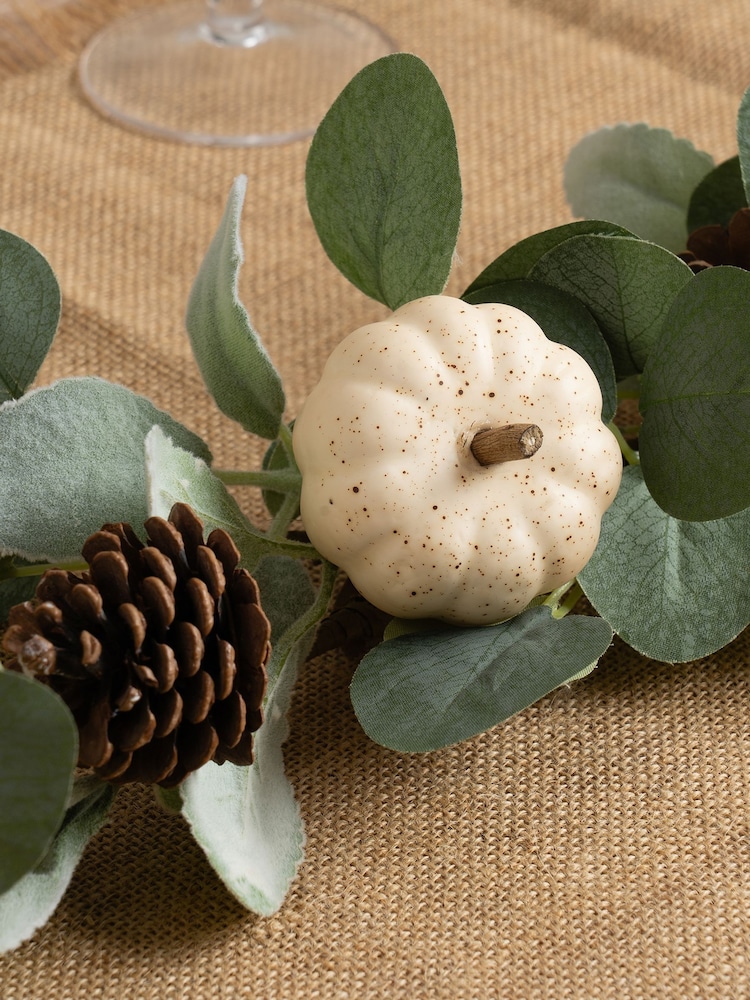 Scottish Everlastings Ltd Green Artificial Pumpkin/Eucalyptus Garland - Image 3 of 3 Scottish Everlastings Ltd Green Artificial Pumpkin/Eucalyptus Garland - Image 3 of 3
