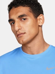 Nike Light Blue Miler Dri-FIT UV Running T-Shirt - Image 3 of 11