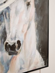 Grey Horse Framed Canvas Wall Art - Image 3 of 5