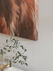Green Highland Cow in Landcsape Canvas Wall Art - Image 3 of 5