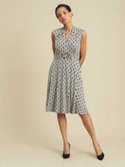 Gina Bacconi Black Tabby Jersey Dress - Image 3 of 5