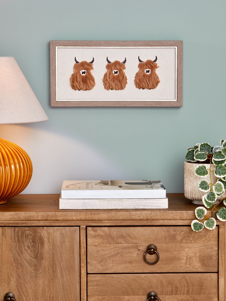 Natural Hamish The Highland Cow Fluffy Art - Image 1 of 5