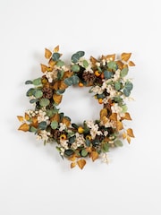 Scottish Everlastings Ltd Cream Hydrangea & Foliage Wreath - Image 2 of 3