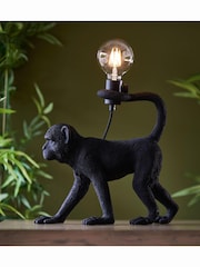 Gallery Home Black Capuchin Monkey Table Lamp - Image 2 of 5