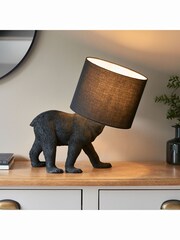 Gallery Home Boris Bear Black Table Lamp - Image 2 of 4