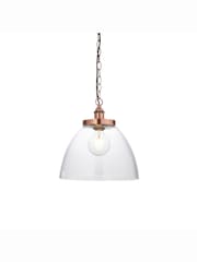 Gallery Home Pierre Aged Copper Grand 1 Bulb Pendant Ceiling Light - Image 8 of 9