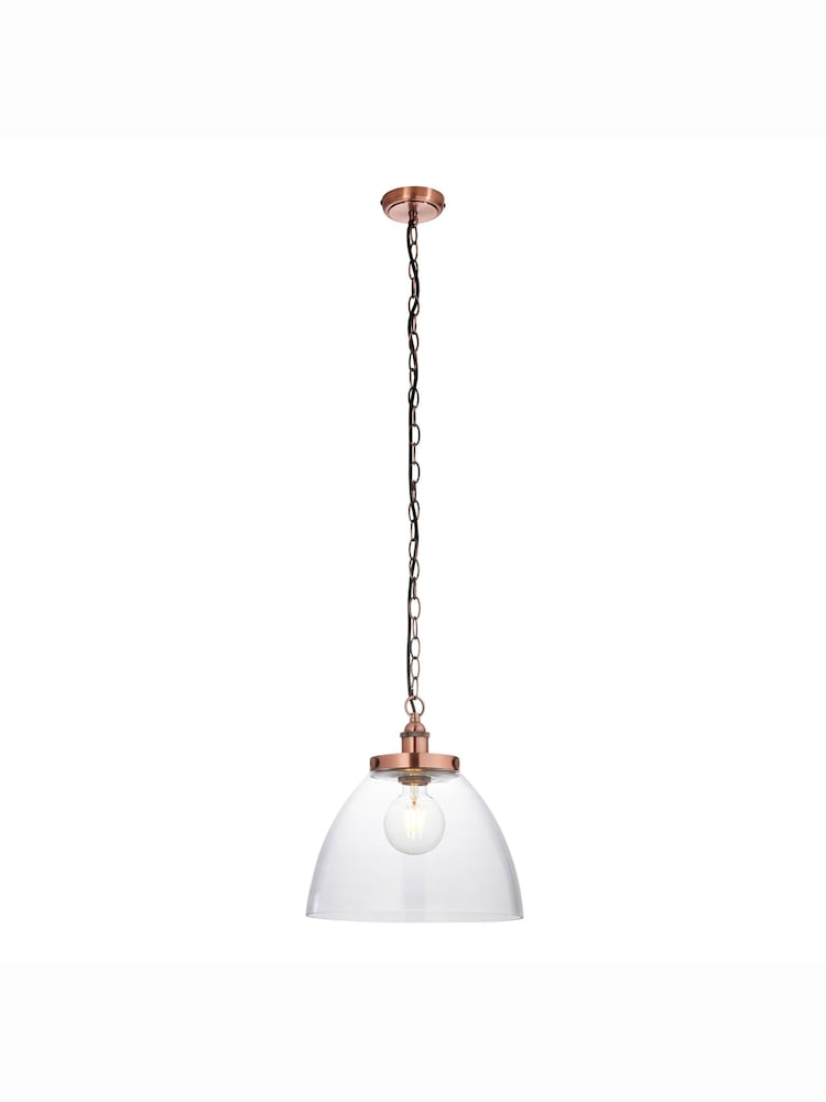 Gallery Home Pierre Aged Copper Grand 1 Bulb Pendant Ceiling Light - Image 9 of 9