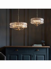 Gallery Home Tilly Bright Nickel 3 Bulb Pendant Ceiling Light - Image 3 of 4