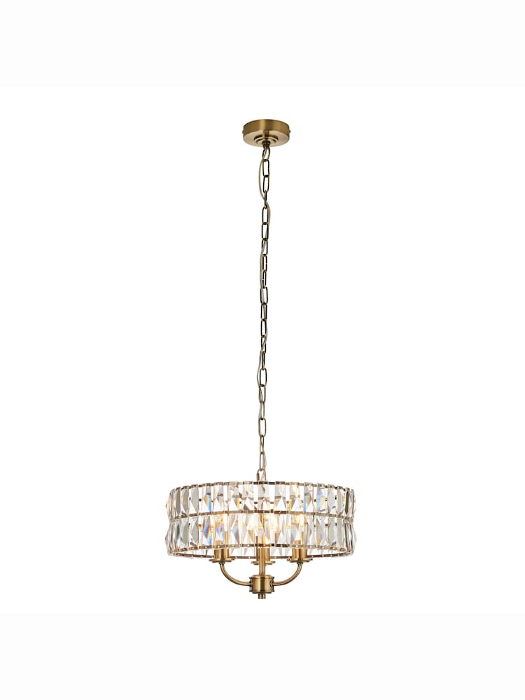 Gallery Home Tilly Bright Nickel 3 Bulb Pendant Ceiling Light - Image 4 of 4