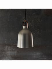 Gallery Home Silver Lacie Aged Pewter Pendant Ceiling Light - Image 4 of 9