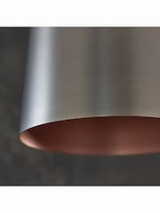 Gallery Home Silver Lacie Aged Pewter Pendant Ceiling Light - Image 5 of 9