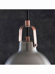 Gallery Home Silver Lacie Aged Pewter Pendant Ceiling Light - Image 7 of 9