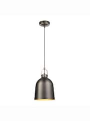Gallery Home Silver Lacie Aged Pewter Pendant Ceiling Light - Image 8 of 9