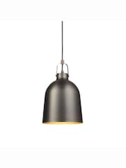 Gallery Home Silver Lacie Aged Pewter Pendant Ceiling Light - Image 9 of 9