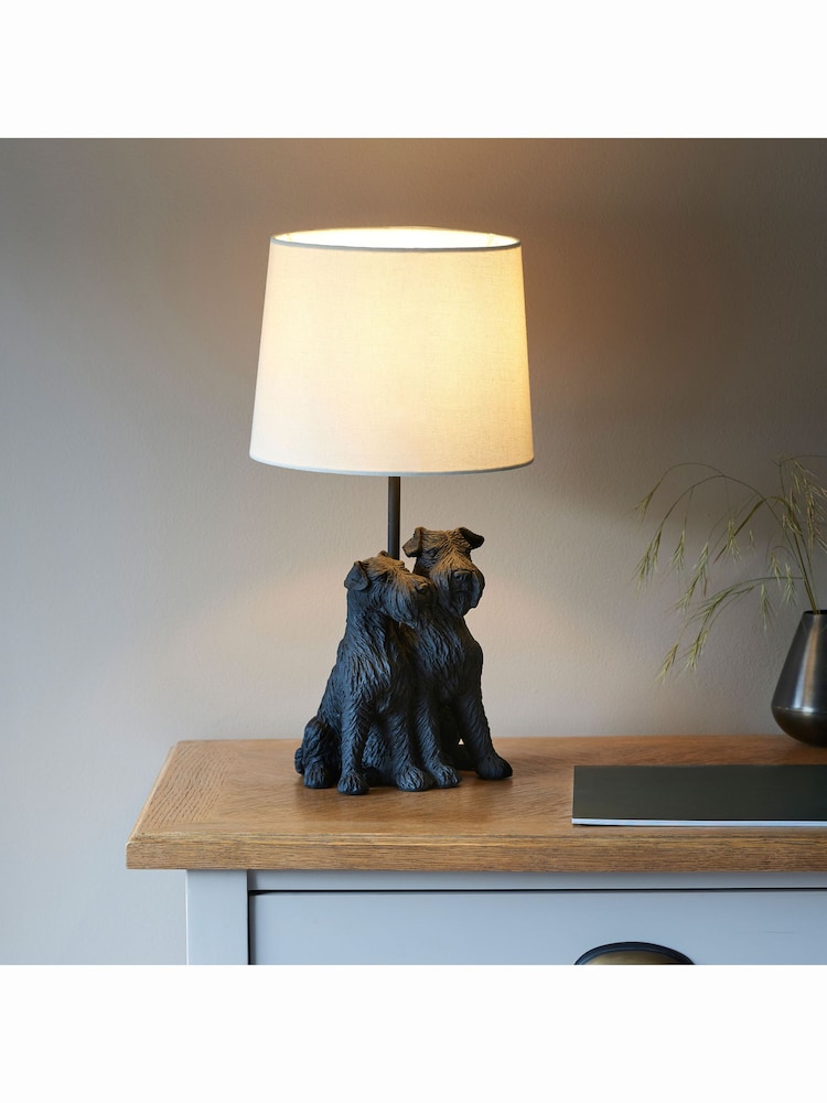 Gallery Home Black Westie Dog Table Lamp - Image 1 of 4 Gallery Home Black Westie Dog Table Lamp - Image 1 of 4