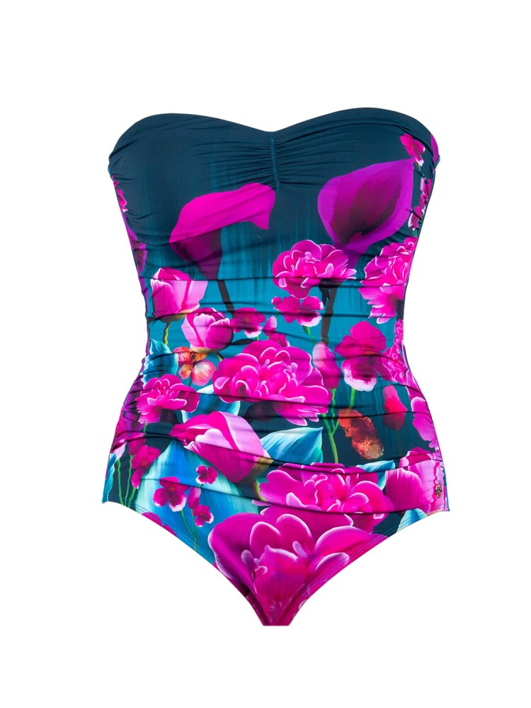 Seaspray Green Honolulu Bandeau Tummy Control Longer Length Swimsuit - Image 4 of 4