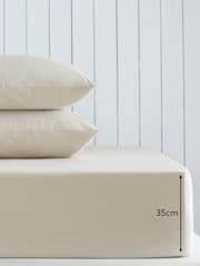 Natural Cotton Rich Deep Fitted Sheet - Image 2 of 2