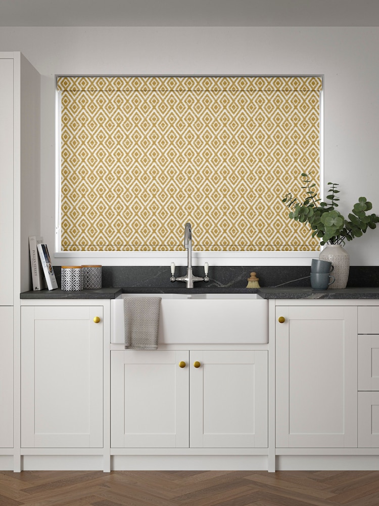 Yellow Diamond Geo Made to Measure Roller Blind - Image 2 of 6