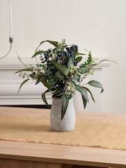 Scottish Everlastings Ltd Green Eucalyptus & Berry Arrangement in Vase - Image 1 of 3