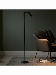 Gallery Home Black Reader Satin Nickel Floor Lamp - Image 1 of 7