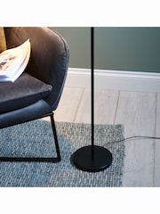 Gallery Home Black Reader Satin Nickel Floor Lamp - Image 2 of 7