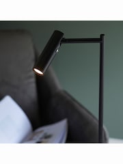 Gallery Home Black Reader Satin Nickel Floor Lamp - Image 5 of 7