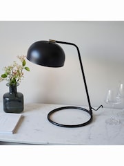 Gallery Home Claire Matt Black and Antique Brass Table Lamp - Image 2 of 5