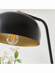 Gallery Home Claire Matt Black and Antique Brass Table Lamp - Image 3 of 5