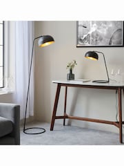 Gallery Home Claire Matt Black and Antique Brass Table Lamp - Image 4 of 5