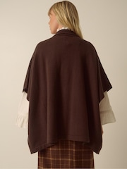 Monsoon Brown Bliss Collar Cape Sleeve Cardigan - Image 2 of 5