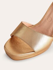 Boden Gold Heeled Platform Sandals - Image 4 of 4