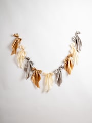 Scottish Everlastings Ltd Silver Satin Bow Garland - Image 2 of 3