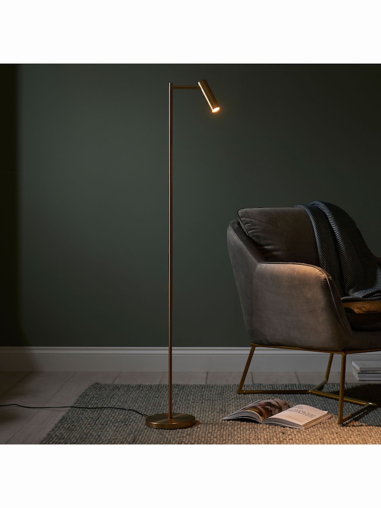 Gallery Home Reader Satin Warm Brass Floor Lamp - Image 2 of 4