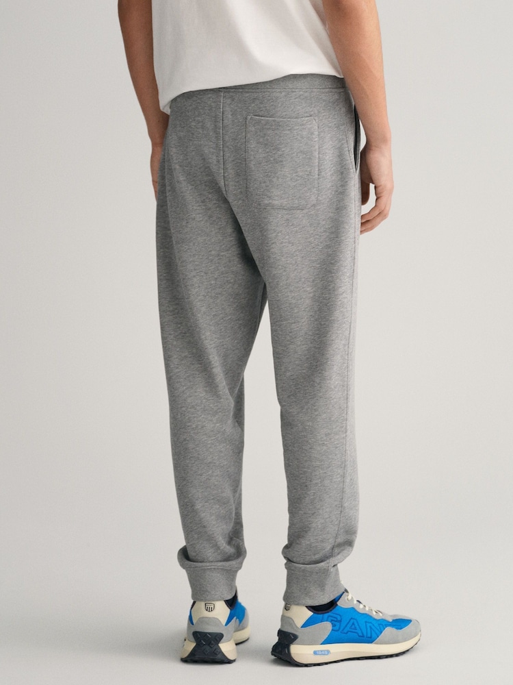 GANT Grey Melange Shield Logo Joggers - Image 2 of 4